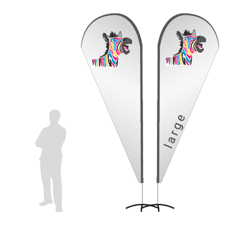 Beachflag Drop | Large (350 cm) | beidseitig bedruckt