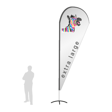 Beachflag Drop | Extra Large (460 cm) | einseitig bedruckt