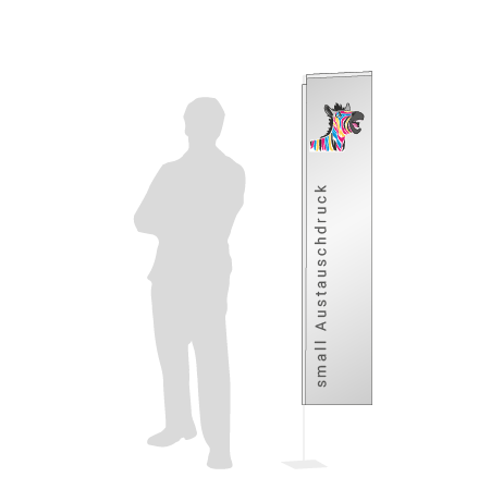 Beachflag Rechteck Austauschdruck | Small (200 cm) | einseitig bedruckt