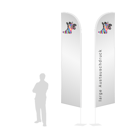 Beachflag Wind Austauschdruck | Large (400 cm) | beidseitig bedruckt