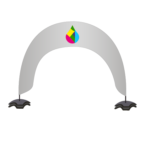 Beachflag Bogen | B 400 cm x H 300 cm | einseitig bedruckt