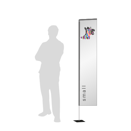 Beachflag Rechteck | Small (200 cm) | einseitig bedruckt