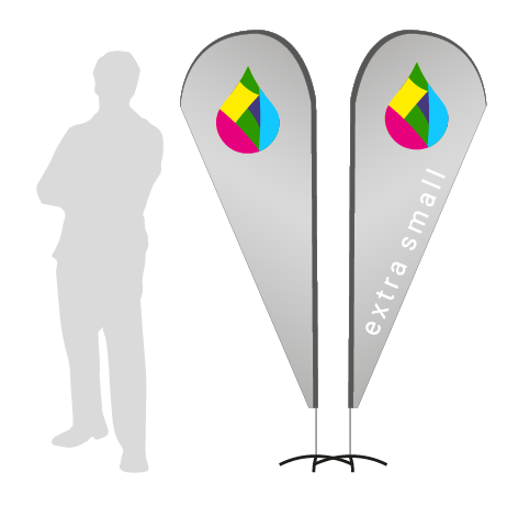 Beachflag Drop | Extra Small (189 cm) | beidseitig bedruckt