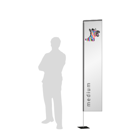 Beachflag Rechteck | Medium (300 cm) | einseitig bedruckt