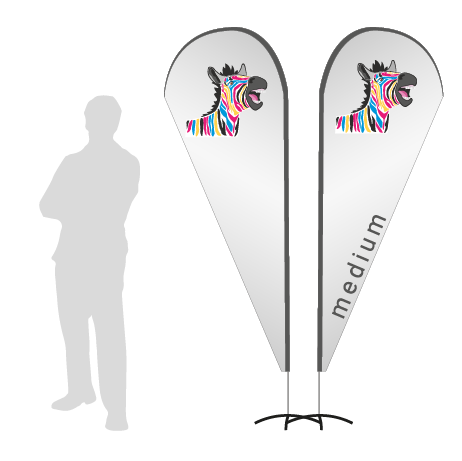 Beachflag Drop | Medium (280 cm) | beidseitig bedruckt