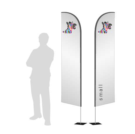 Beachflag Wind | Small (260 cm) | beidseitig bedruckt