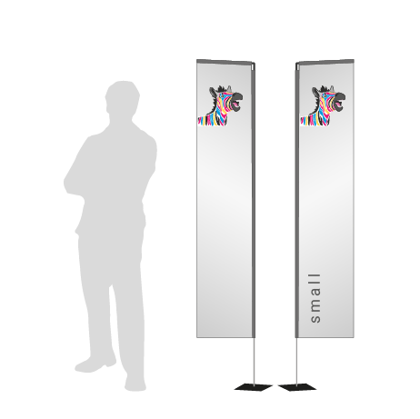 Beachflag Rechteck | Small (200 cm) | beidseitig bedruckt