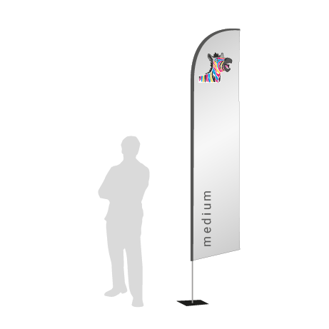 Beachflag Wind | Medium (320 cm) | einseitig bedruckt